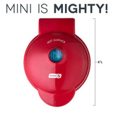 Dash Mini Maker: la mini máquina de hacer gofres para gofres individuales, paninis, hash browns, otros en los desplazamientos, desayuno, almuerzo o aperitivos, Rojo, Pequeño, 1