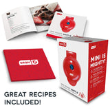 Dash Mini Maker: la mini máquina de hacer gofres para gofres individuales, paninis, hash browns, otros en los desplazamientos, desayuno, almuerzo o aperitivos, Rojo, Pequeño, 1